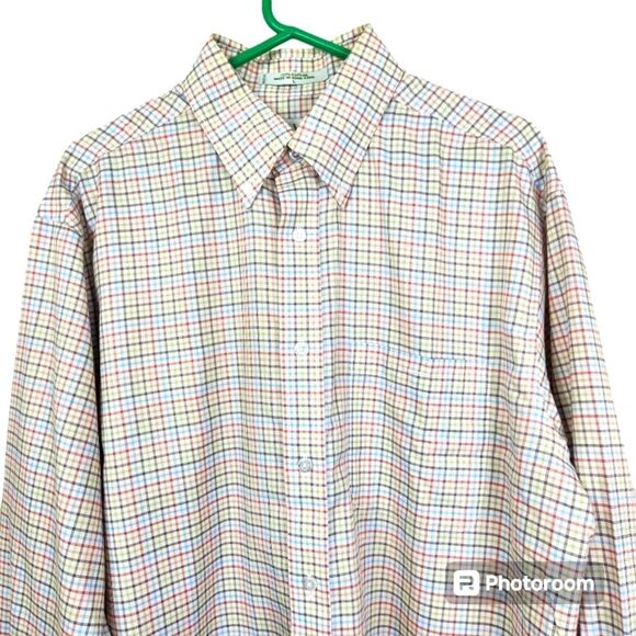 Vintage Orvis Mens Long Sleeve Plaid Pattern Button Down Shirt Size Large - Picture 3 of 5